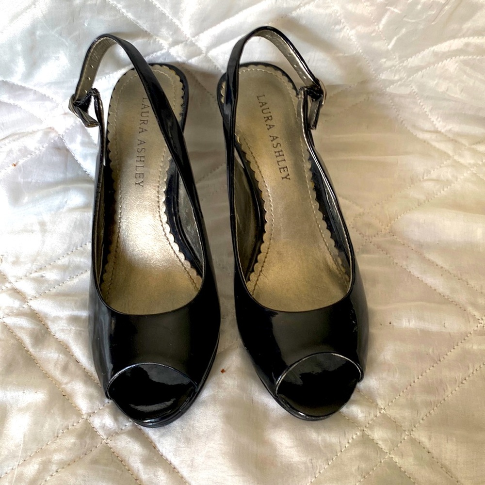 Laura Ashley Strappy peak toe heels